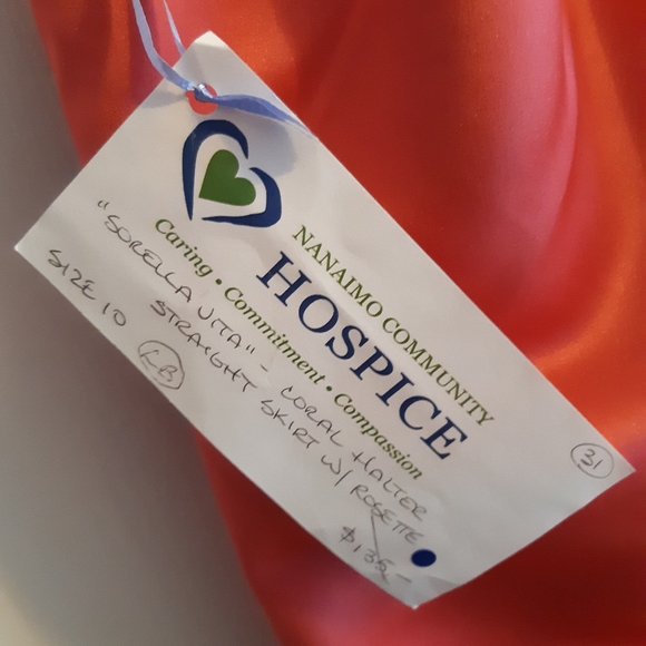 Cocktail dress size 10 in beautiful coral - Picture 3 of 4